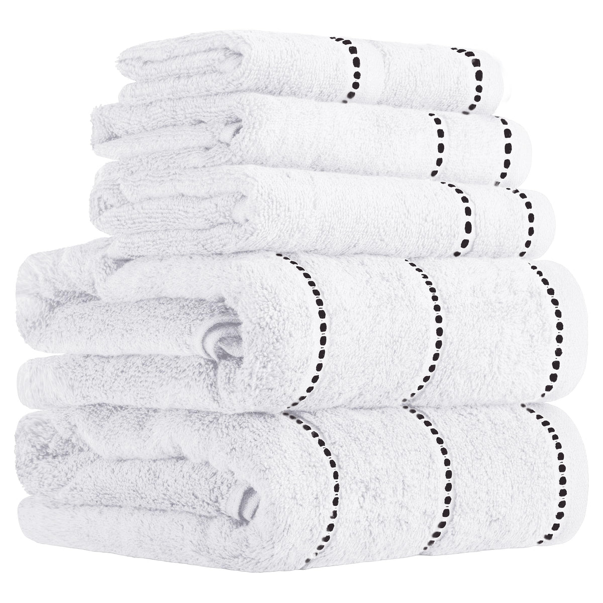 Lavish Home Bathroom Towels Set, Bathroom Accessories, Taupe, Set of 6