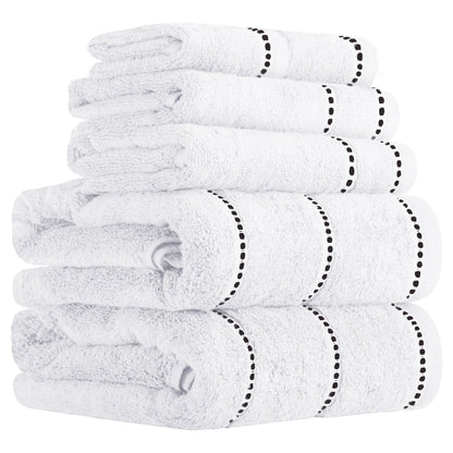 Lavish Home Bathroom Towels Set, Bathroom Accessories, Taupe, Set of 6