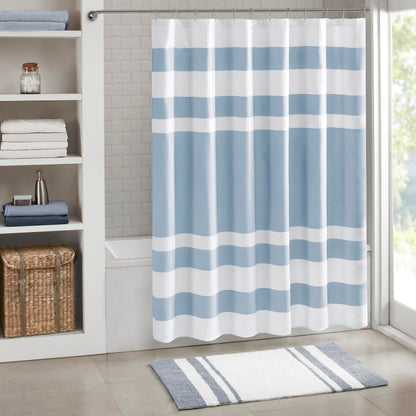 Madison Park Arbor Waffle Shower Curtain for Bathroom, 72 x 72, Beige
