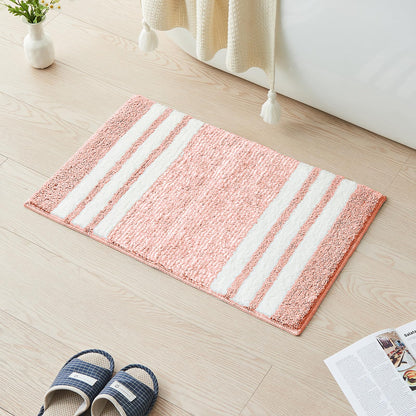 CozeCube Navy Blue Bath Mat 24"x16" Non Slip Washable Rug
