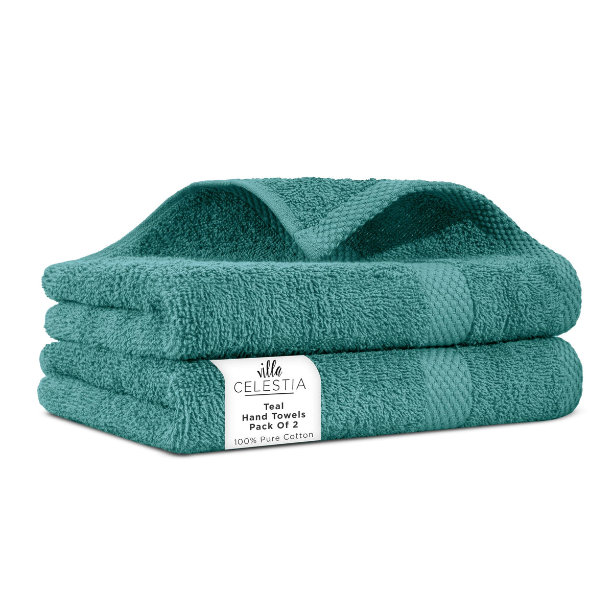 Villa Celestia 100% Cotton Bath Towel Set of 18-4 Bath Towels, 6 Hand Towels, 8 Wash Cloths, Sustainable, Soft, Highly Absorbent, Combed Cotton 18 Piece Set for Hotels, Spa, Bathroom, Dorm, Blue