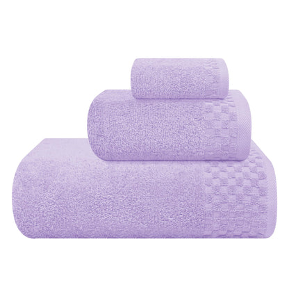 MyOwn Premium Cotton 6 Pack Towel Set for Bathroom, Contains 2 Bath Towels 28x55 inch, 2 Hand Towels 16x24 inch & 2 Wash Coths 12x12 inch, Ideal Everyday use, Compact & Lightweight - Black