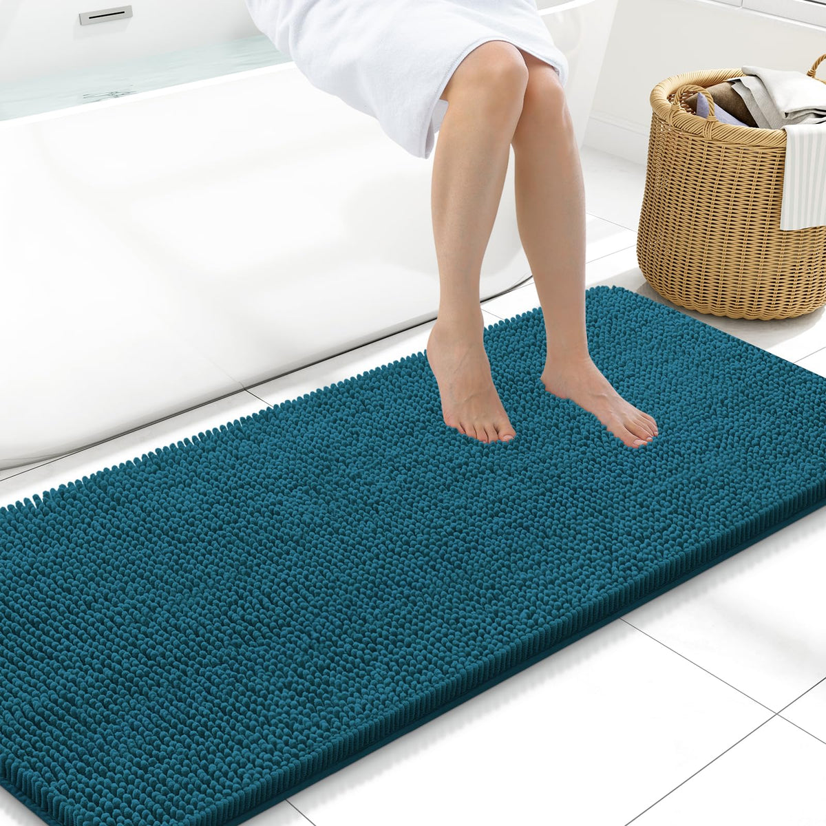 Arotive Bathroom Rugs 24x16, Soft Absorbent Shaggy Chenille Bath Rugs