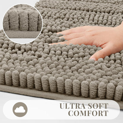 Bcoimo Bath Rug Mat,48x24 High Absorbent Latte Long Bathroom Runner Rugs