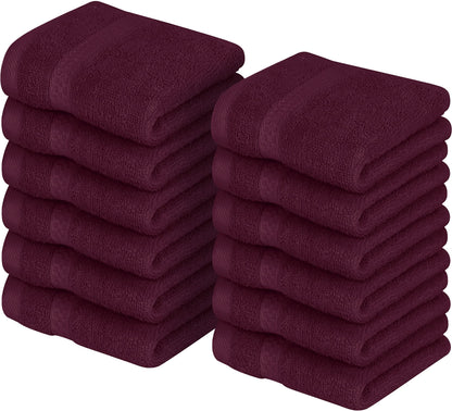 Utopia Towels 12 Pack Premium Wash Cloths Set, 12 by 12 Inches, 100% Cotton Ring Spun, Highly Absorbent and Soft Feel Essential Washcloths for Bathroom, Spa, Gym, and Face, Grey