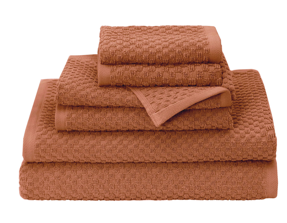 COTTON CRAFT Euro Spa Waffle Weave Bath Towels - Set of 4 Grey Towels
