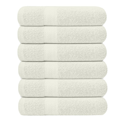 KAHAF COLLECTION 6 Pack Bath Towels Set (27 x 54 Inches) 100% Ring Spun Cotton, Lightweight, Quick Dry, Highly Absorbent Towels Multicolor, (27x54) Inches