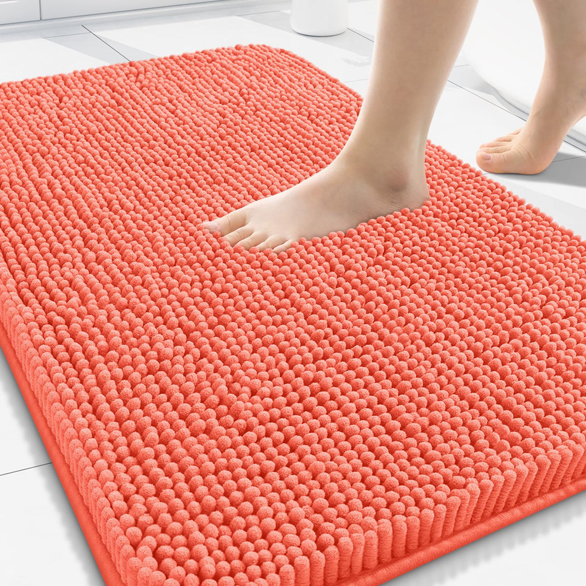Arotive Bathroom Rugs 24x16, Soft Absorbent Shaggy Chenille Bath Rugs