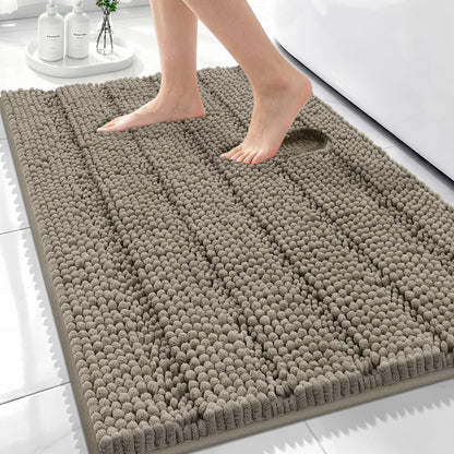 Bcoimo Bath Rug Mat,48x24 High Absorbent Latte Long Bathroom Runner Rugs