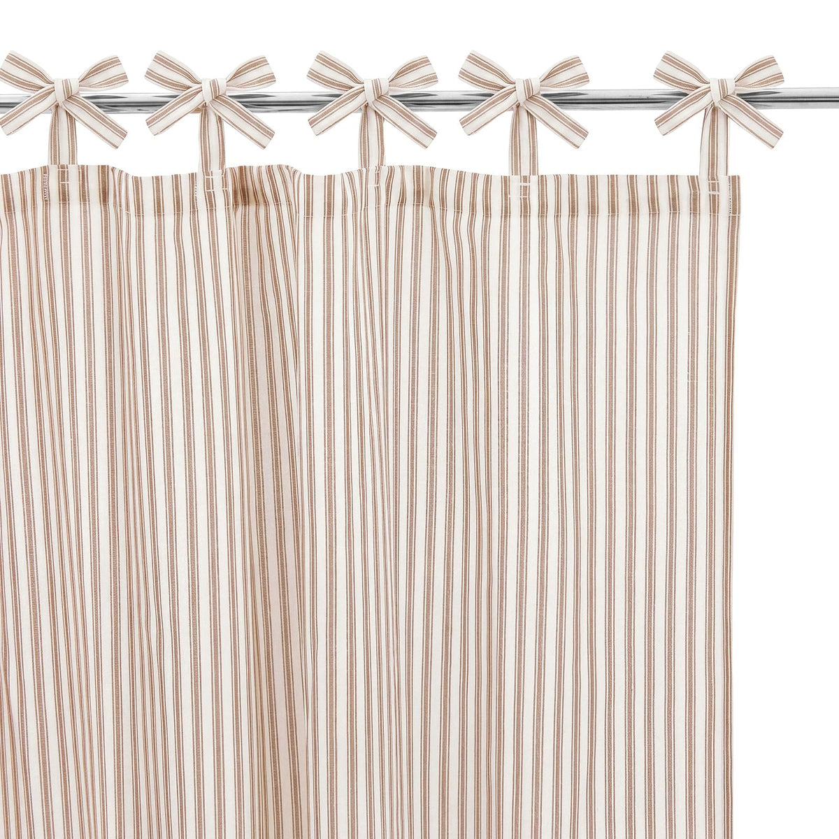 Mindsoft Stripe Curtain, Green and White, 72 x 72 Inches, Stripe