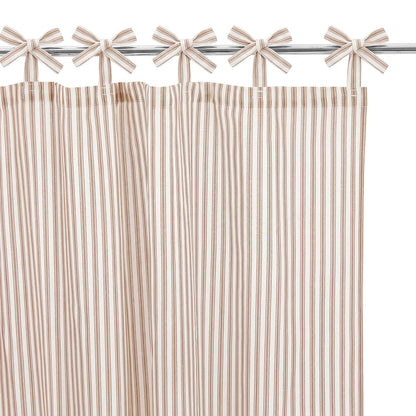 Mindsoft Stripe Curtain, Green and White, 72 x 72 Inches, Stripe