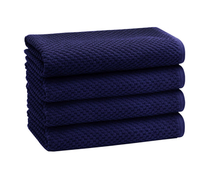 COTTON CRAFT Euro Spa Waffle Weave Bath Towels - Set of 4 Grey Towels