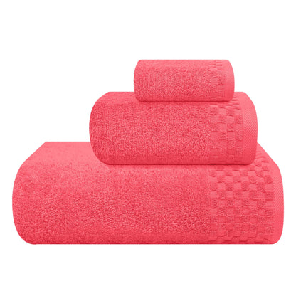 MyOwn Premium Cotton 6 Pack Towel Set for Bathroom, Contains 2 Bath Towels 28x55 inch, 2 Hand Towels 16x24 inch & 2 Wash Coths 12x12 inch, Ideal Everyday use, Compact & Lightweight - Black