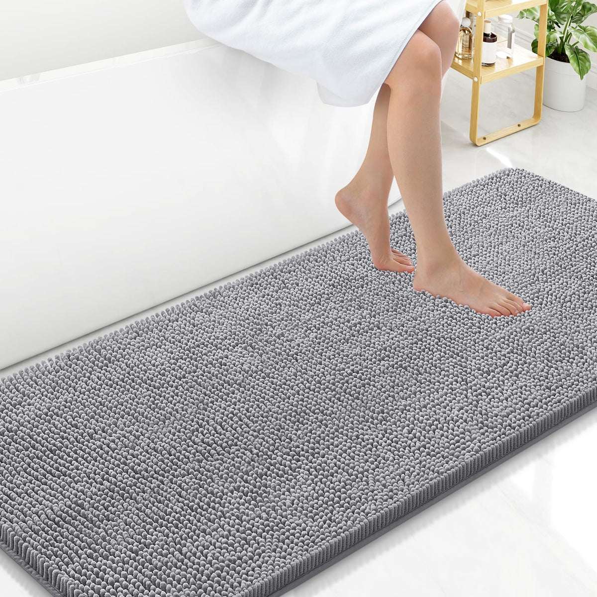 Arotive Bathroom Rugs 24x16, Soft Absorbent Shaggy Chenille Bath Rugs