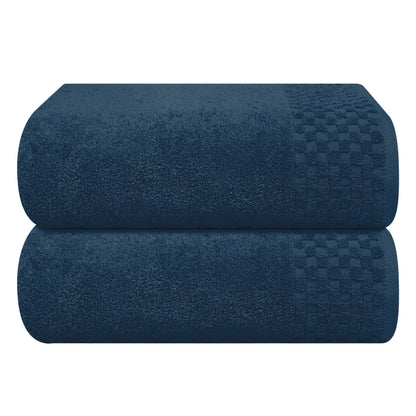 MyOwn Premium Cotton 6 Pack Towel Set for Bathroom, Contains 2 Bath Towels 28x55 inch, 2 Hand Towels 16x24 inch & 2 Wash Coths 12x12 inch, Ideal Everyday use, Compact & Lightweight - Black