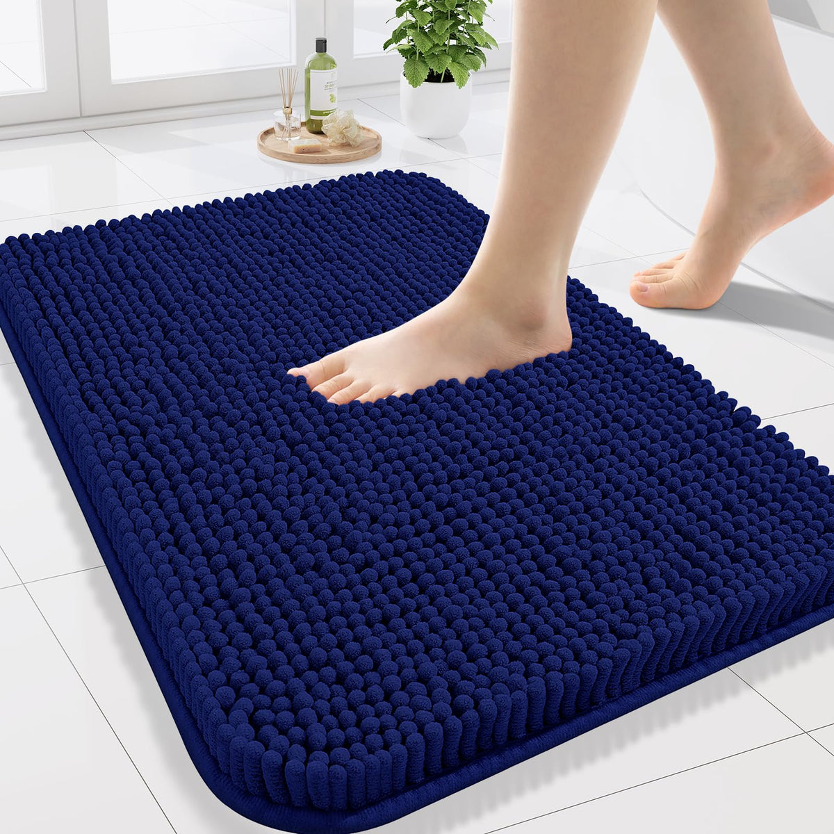 Arotive Bathroom Rugs 24x16, Soft Absorbent Shaggy Chenille Bath Rugs