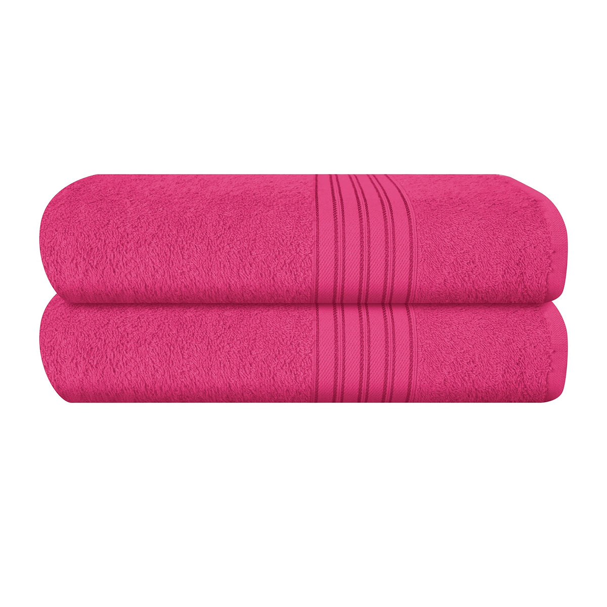 BOUTIQUO 6 Pack Cotton Towel Set, Contains 2 Bath Towels 28x55 inch, 2 Hand Towels 16x24 inch & 2 Wash Coths 12x12 inch, Ideal Everyday use, Ultra Soft Compact & Lightweight - Purple