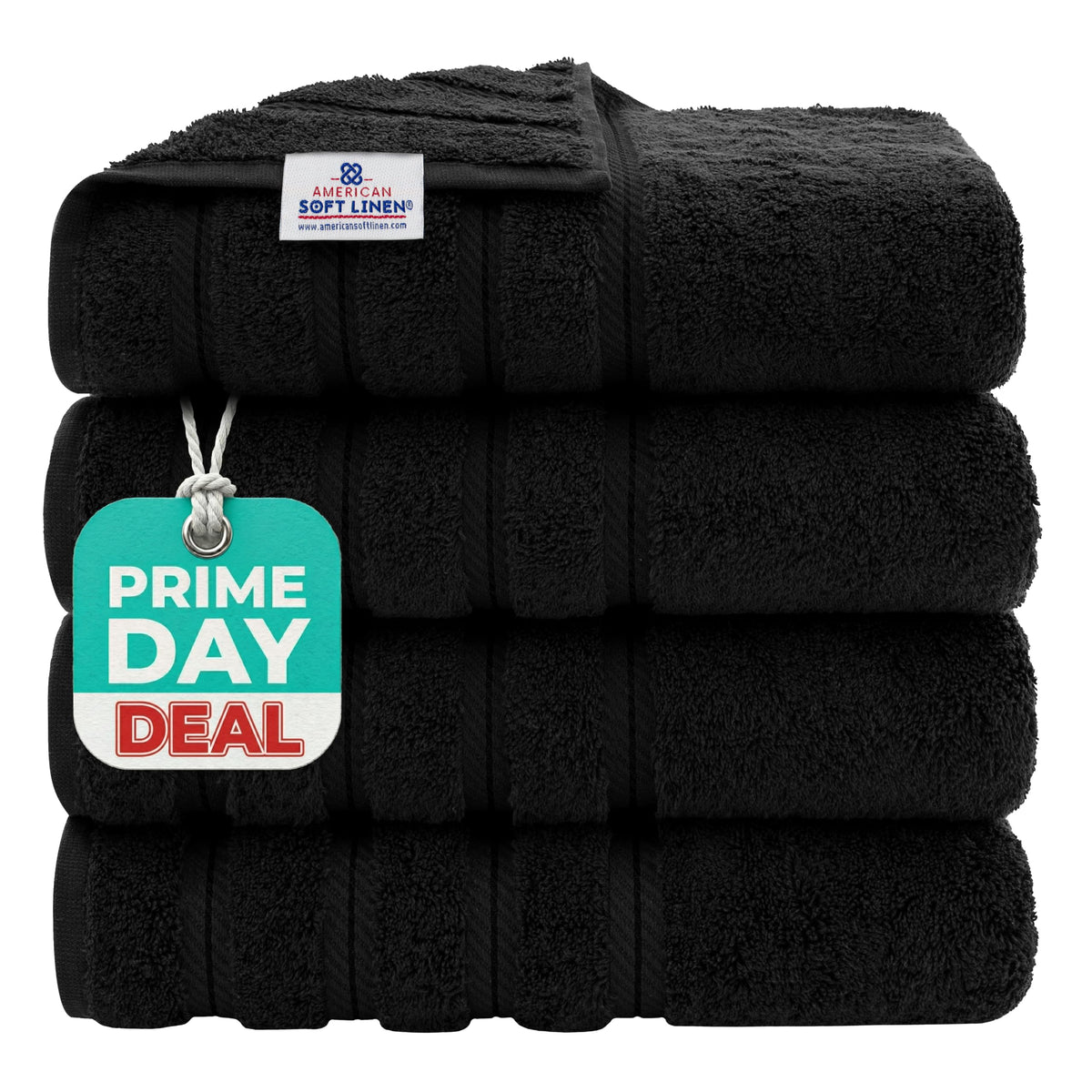 American Soft Linen 100% Cotton Luxury Turkish Towels, 4 PC Bath Towel Set