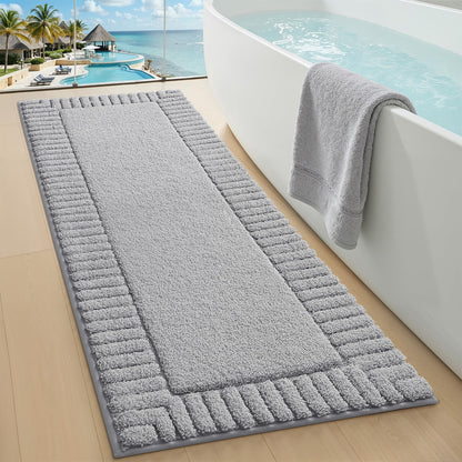 LUMI Soft Bathroom Rugs Absorbent, Non Slip Bath Mat 24x36, Beige