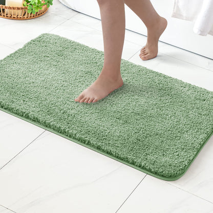 MIULEE Dark Purple Bathroom Rugs Soft Small Microfiber Bath Mat 16x24 Inch