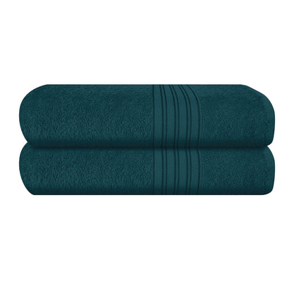 BOUTIQUO 6 Pack Cotton Towel Set, Contains 2 Bath Towels 28x55 inch, 2 Hand Towels 16x24 inch & 2 Wash Coths 12x12 inch, Ideal Everyday use, Ultra Soft Compact & Lightweight - Purple