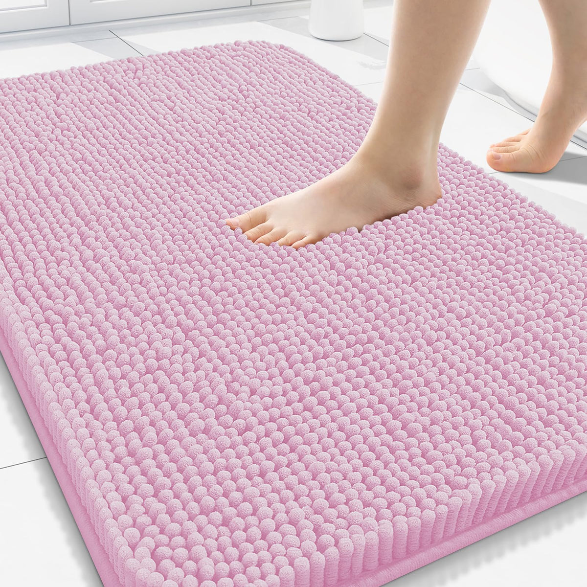 Arotive Bathroom Rugs 24x16, Soft Absorbent Shaggy Chenille Bath Rugs