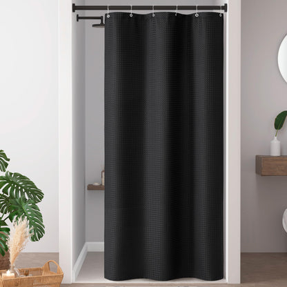 Madison Park Arbor Waffle Shower Curtain for Bathroom, 72 x 72, Beige