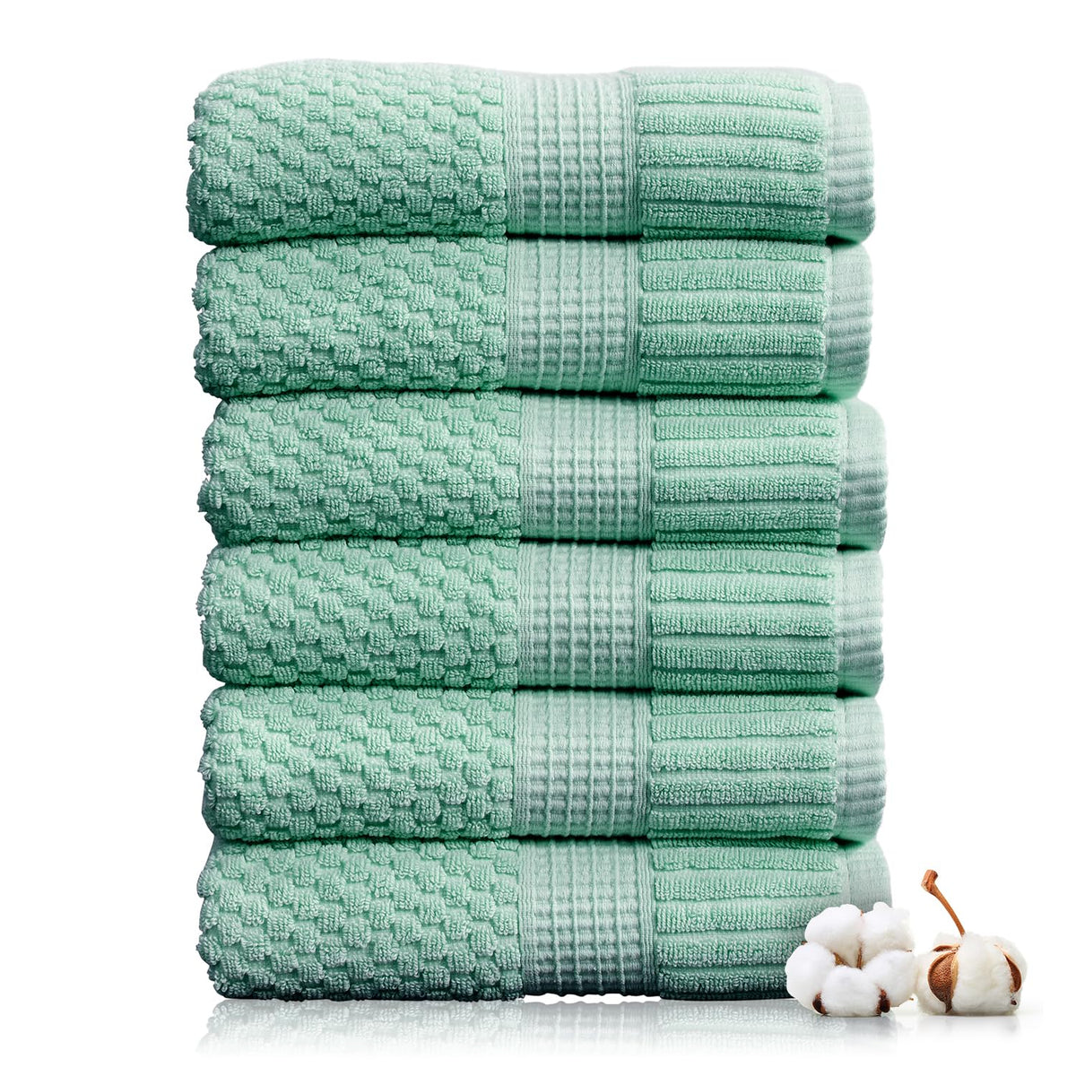 NY Loft 100% Cotton 4-Pack Bath Towel Set | White | Oeko-TEX | Quick-Dry