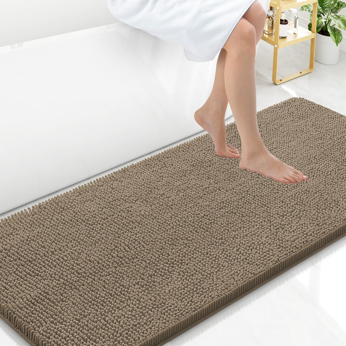 Arotive Bathroom Rugs 24x16, Soft Absorbent Shaggy Chenille Bath Rugs
