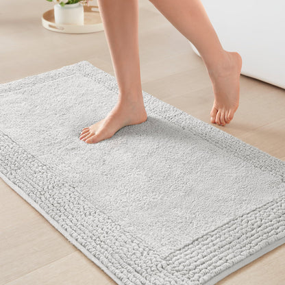 Madison Park Splendor Reversible 100% Cotton Bath Rug, 21 x 34, White