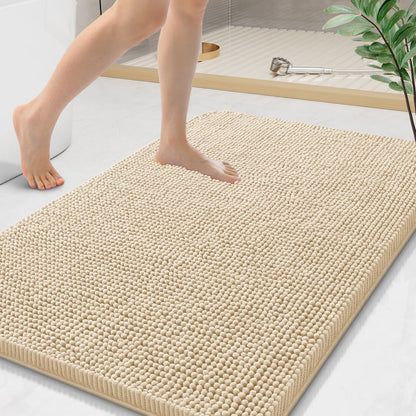 Arotive Bathroom Rugs 24x16, Soft Absorbent Shaggy Chenille Bath Rugs