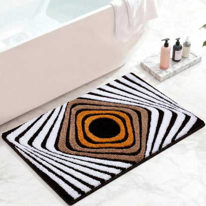 Oval Bathroom Rugs Non Slip Absorbent Ultra Luxury Fluffy