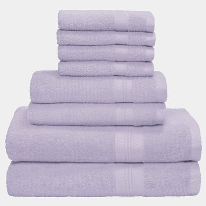 BOUTIQUO Navy Blue Towel Set - 8 Piece Bathroom Towel Set - 100% Ring Spun Cotton, 2 Bath Towel 27x54, 2 Hand Towel 16x28, 4 Washcloth 13x13 - Ultra Soft Highly Absorbent