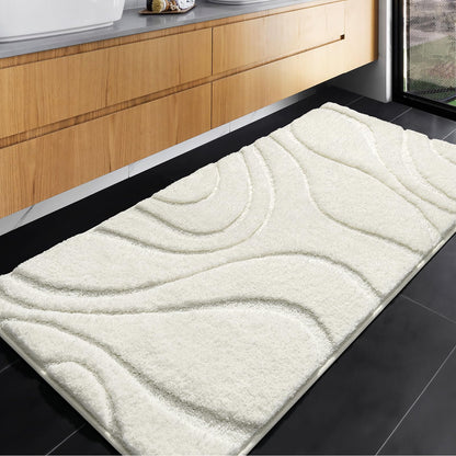 DEXDE Bathroom Rugs Runner 24x60 Long Non-Slip Bath Mats Floor Shower Gray