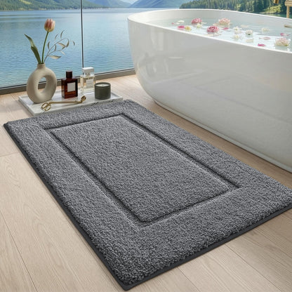 DEXI Bath Mat 36x24, Absorbent and Non Slip Bathroom Rugs, Beige