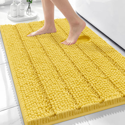 Bcoimo Bath Rug Mat,48x24 High Absorbent Latte Long Bathroom Runner Rugs