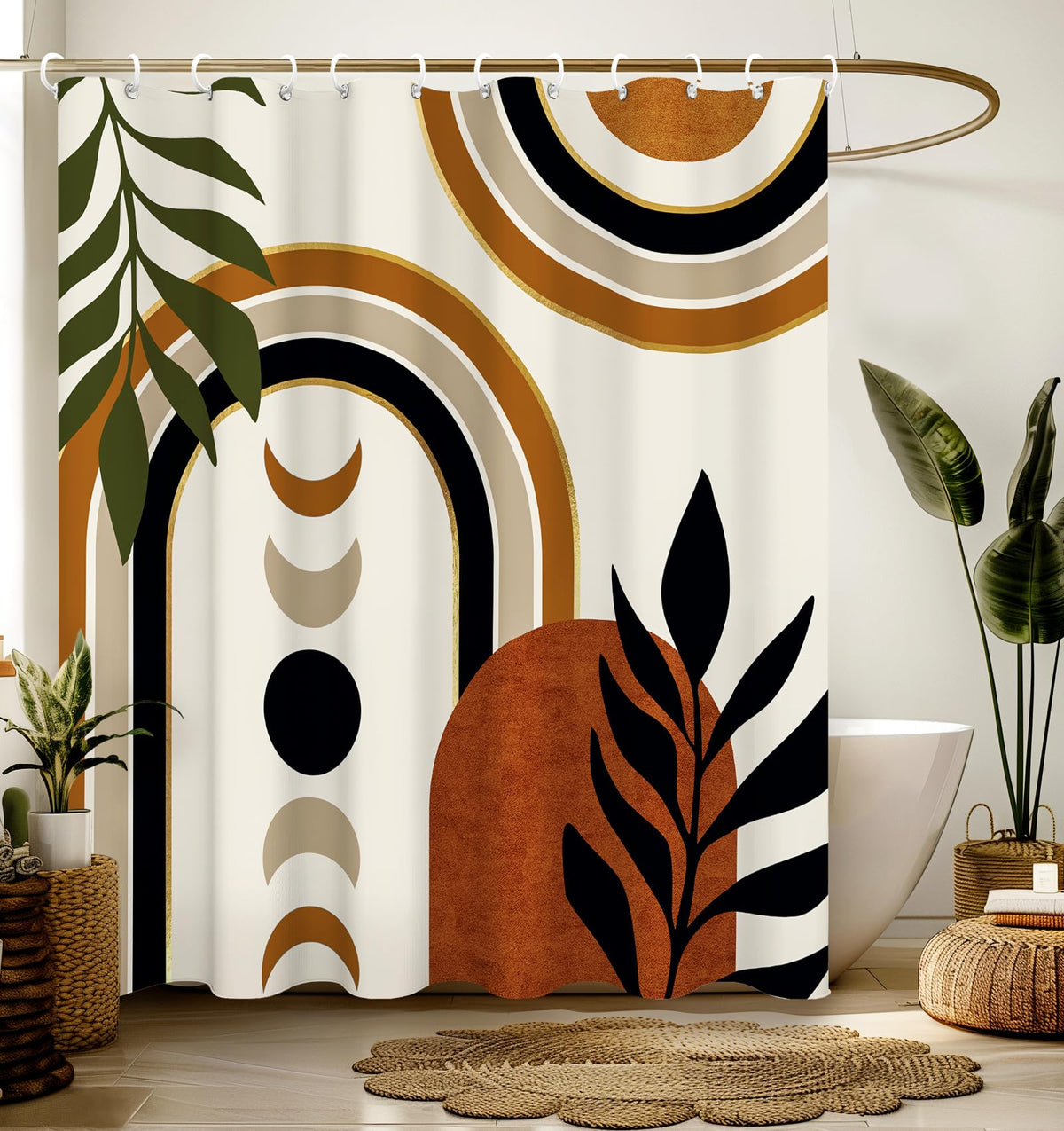 Bathroom Shower Curtain Cute Cortinas para Baño 72 x 72, Boho