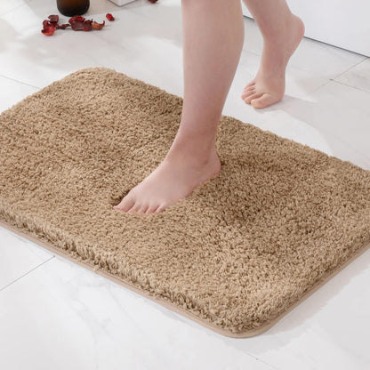 MIULEE Dark Purple Bathroom Rugs Soft Small Microfiber Bath Mat 16x24 Inch