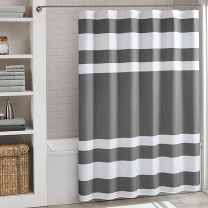 Madison Park Arbor Waffle Shower Curtain for Bathroom, 72 x 72, Beige