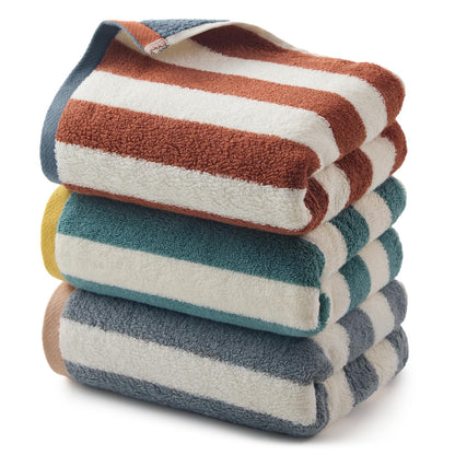 REDKISS Striped Hand Towels for Bathroom, Kitchen Decor, Guest Use, Ultra Soft and Highly Absorbent for Kids Adults, 100% Cotton, 12” x 28”, 3 Pack