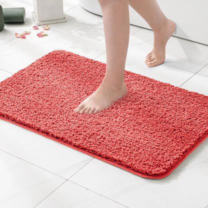 MIULEE Dark Purple Bathroom Rugs Soft Small Microfiber Bath Mat 16x24 Inch
