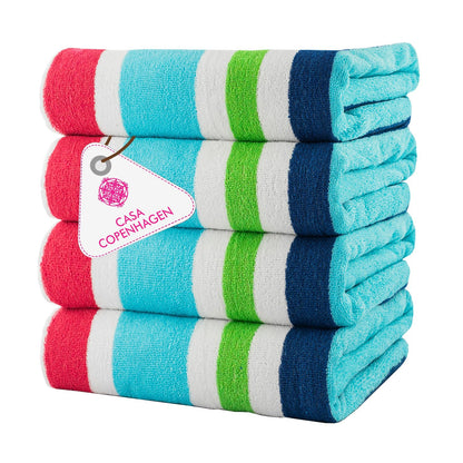 CASA COPENHAGEN Solitaire 6 Pieces Towel Set- Midnight Black, 600 GSM 2 Bath Towel 2 Hand Towel 2 Washcloth, Designed in Denmark Made of Soft Egyptian Cotton for Bathroom, Kitchen & Shower