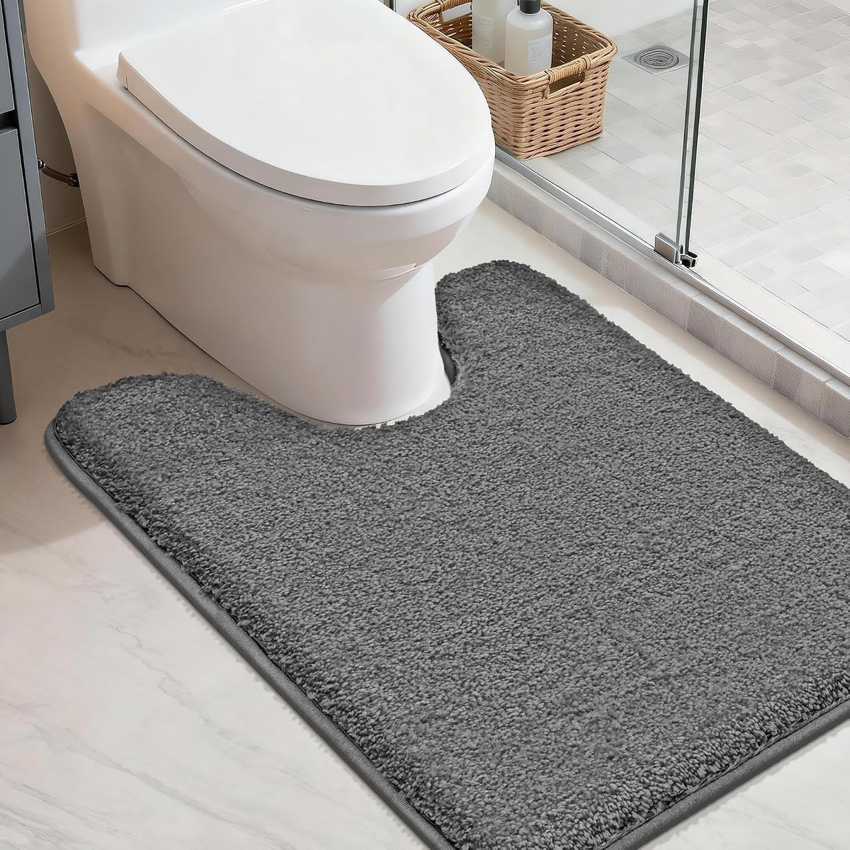 COSY HOMEER Extra Thick Bath Rugs for Bathroom Non Slip Bath Mat 20x32 Navy