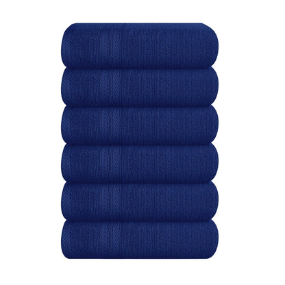 BOUTIQUO Navy Blue Towel Set - 8 Piece Bathroom Towel Set - 100% Ring Spun Cotton, 2 Bath Towel 27x54, 2 Hand Towel 16x28, 4 Washcloth 13x13 - Ultra Soft Highly Absorbent