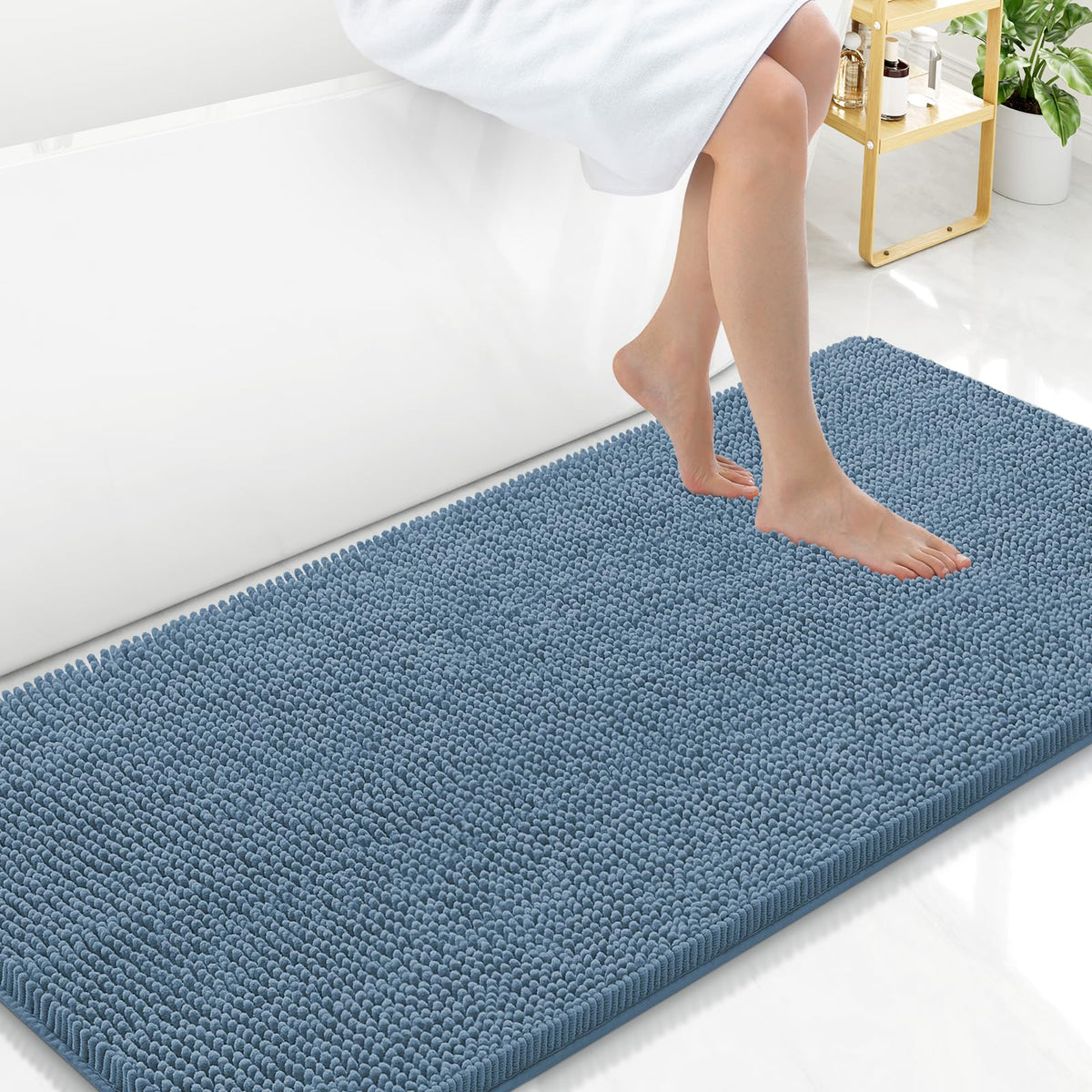 Arotive Bathroom Rugs 24x16, Soft Absorbent Shaggy Chenille Bath Rugs
