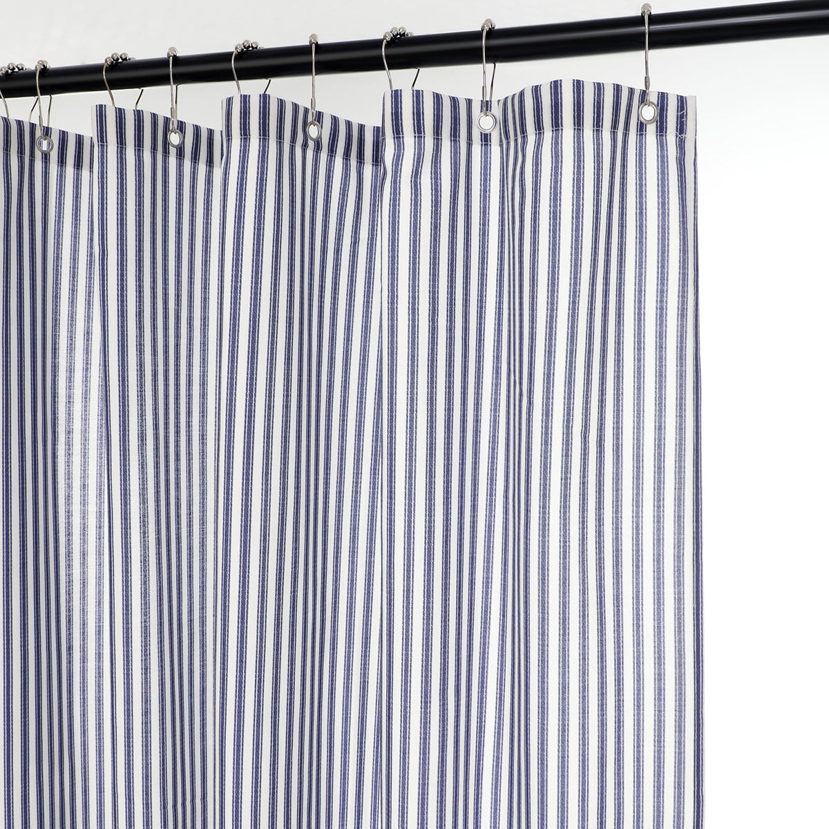 Mindsoft Stripe Curtain, Green and White, 72 x 72 Inches, Stripe