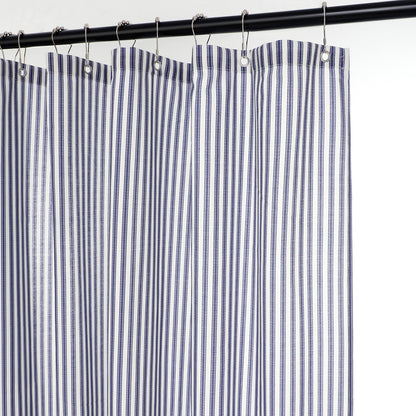 Mindsoft Stripe Curtain, Green and White, 72 x 72 Inches, Stripe