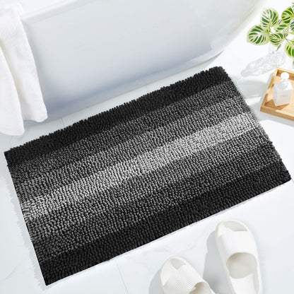 Gibelle Chenille Bathroom Rug Set 2 Piece - Non Slip Bath Mat 16x24, 20x32