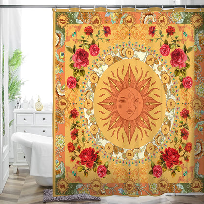 Boho Shower Curtain 72"x72" Water Repellent Polyester Fabric