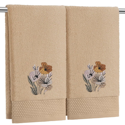 SmoothNovelty 2 Pcs Butterfly Hand Towels Purple Bathroom Decor 14x29 Inch